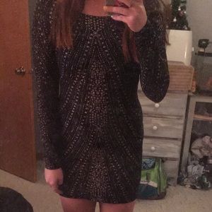 Black Sparkly Bodycon Dress